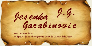 Jesenka Garabinović vizit kartica
